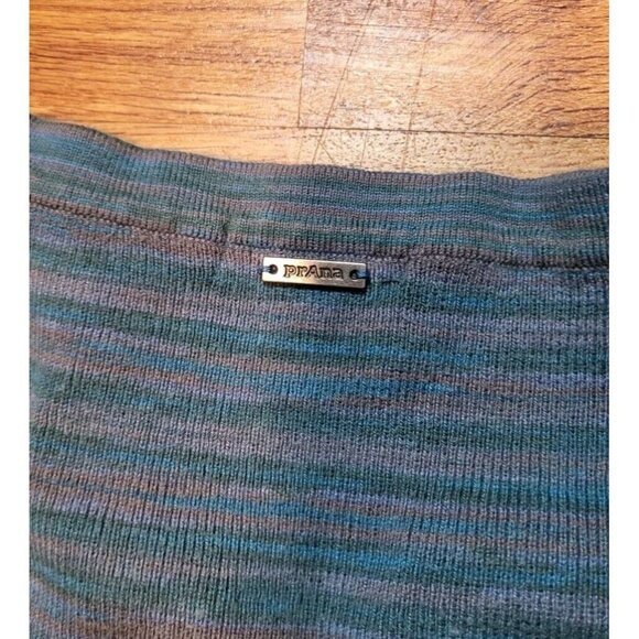 prAna Women’s Sz XS Leandra Blue Green Pleated Long‎ Sleeve Dress Organic Cotton - Picture 5 of 5